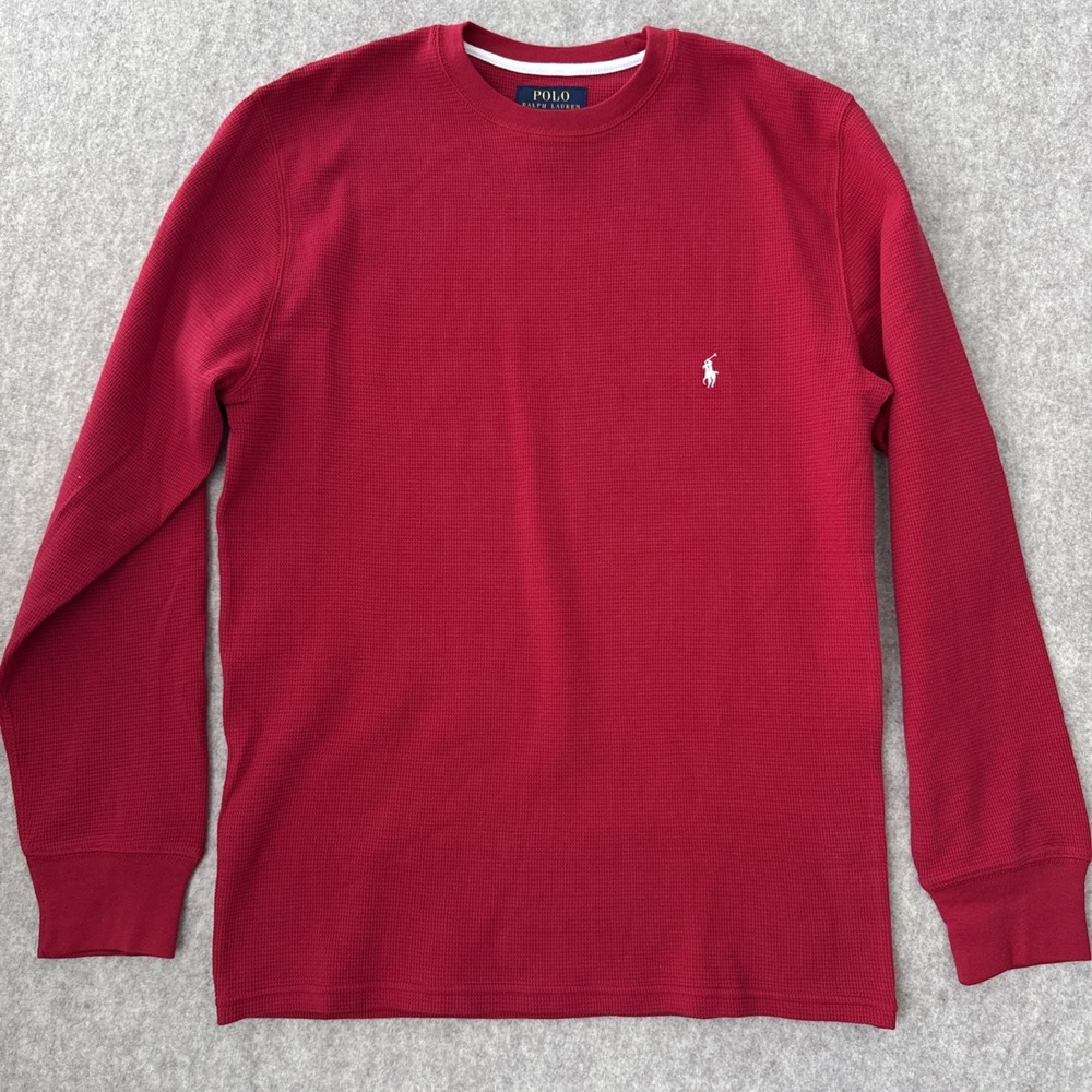Polo Ralph Lauren Long Sleeve Thermal Shirt Red Mens Small
